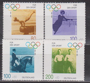 Германия, 100 лет Олимпийским играм 1996, 4 марки